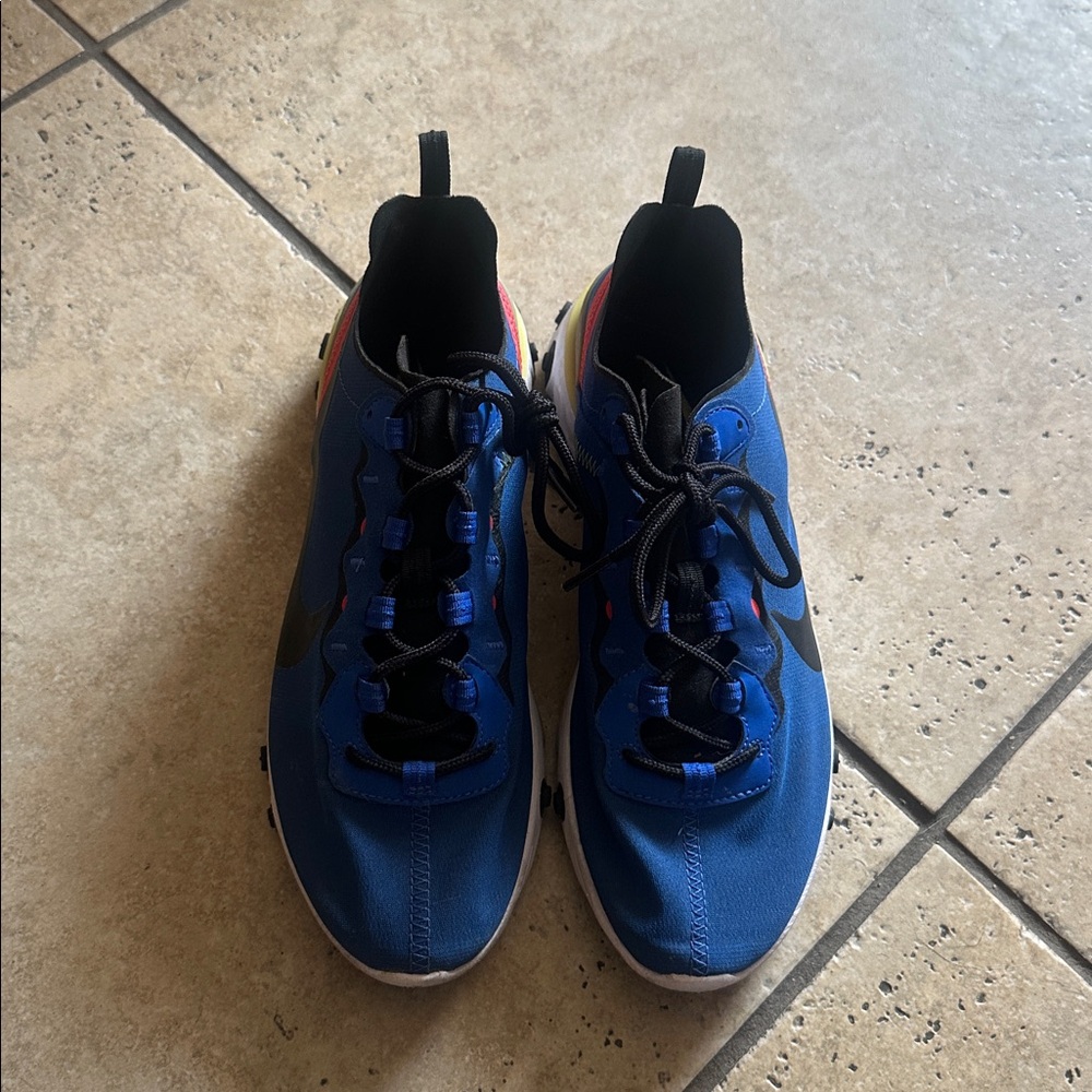 Nike React Blue and Black Athletic Sneakers M8.5